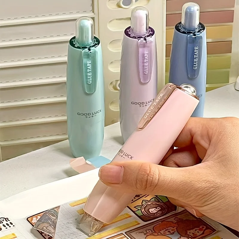 무작위 색상의 양면 접착 펜 3팩, 강력한 접착력, 무산성 및 내구성, 스크랩북, 학교 및 사무용품, 공예품, 다이어리 및 선물 포장에 적합