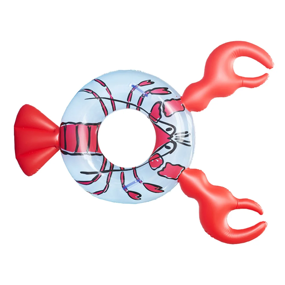

Lobster Swim Ring Air Inflation Funny Creative Water Swim Ring for Woman Man (160x95x90cm)