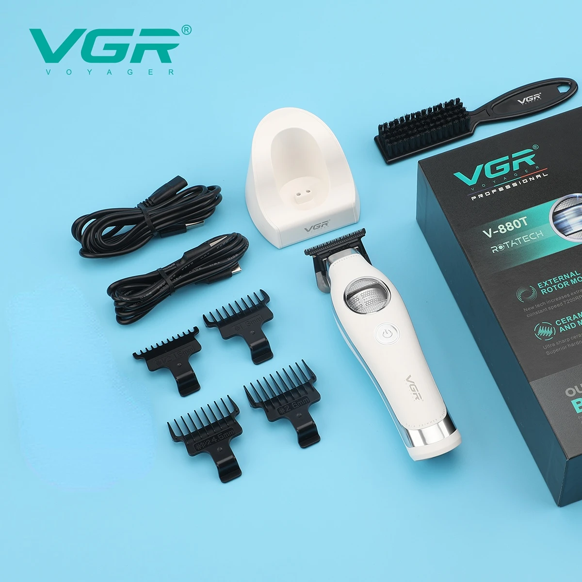 VGR ماكينة حلاقة احترافية ماكينة قص شعر حلاق محرك...