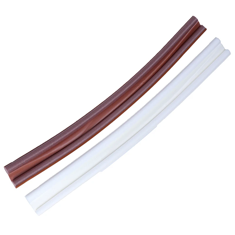 Door Seal Strip 1pc Waterproof Draught Excluder Stopper Door Bottom Guard Double Silicone Soundproof Flexible Wind Noise Reduction