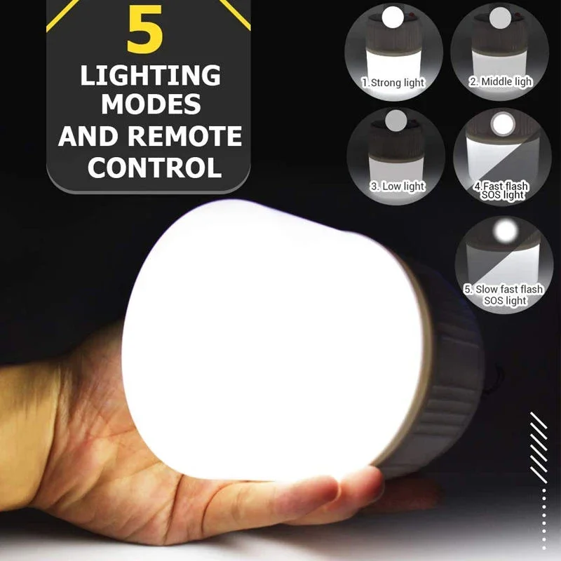 Description Picture 4 of itemPortable Lanterns Rechargeable Bulb Camping Solar Lighting Lamp Remote Control Emergency Light Outdoor Tente LED Light Bulb