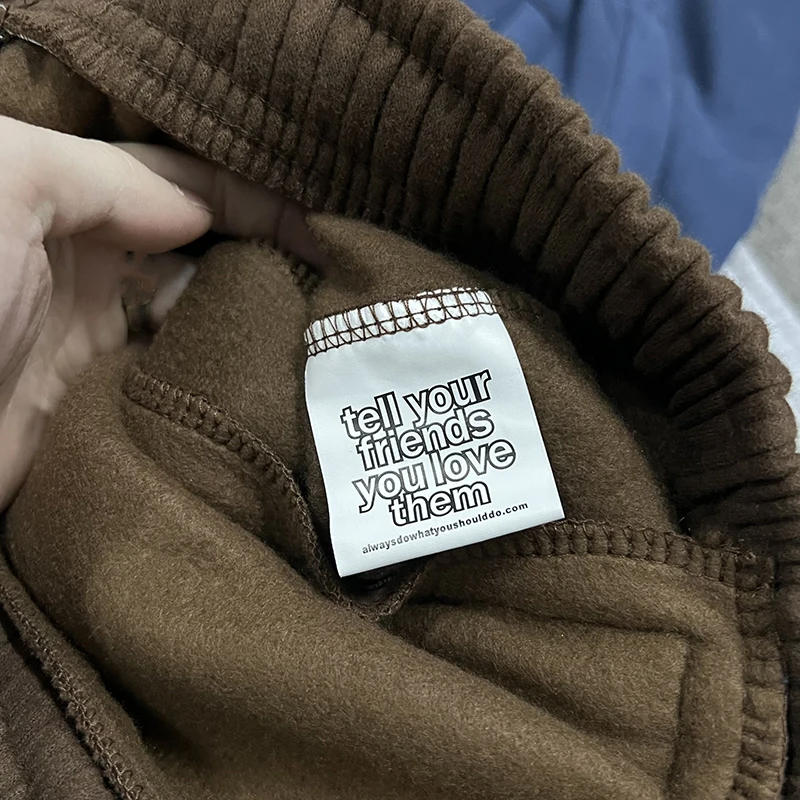 2024 New ADWYSD Sports Pants Loose and Casual Always Do What You Should Do Brown Men and Women Casual Tight Sports Pants