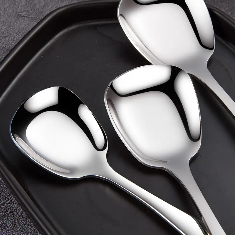 Stainless Steel Spoon 5pcs 304 Stainless Steel Spoon Soup Spoons Coffee Spoon Dessert Kitchen Utensils