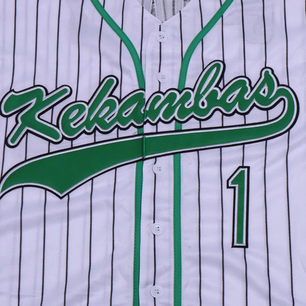 Double Stitched #1 G-Baby Kekambas The Movie White black Baseball Jerseys Mens