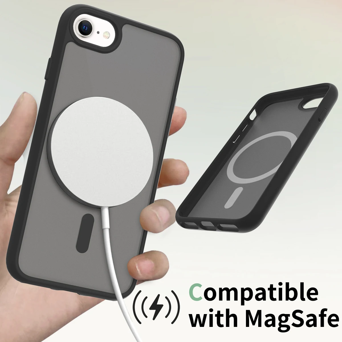 Enhanced Matte Translucent Phone Case with MagSafe Compatibility and Drop Protection