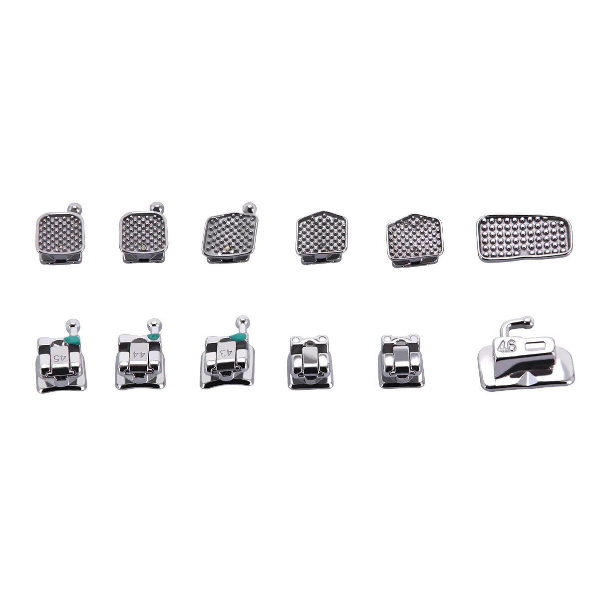 AZDENT Dental Kieferorthopädische Klammern Klammer AZDENT Passive selbstligierende ROTH MBT 0,022 Haken 3 4 5 mit Bukkalröhrchen MIM Monoblock – Detail 7