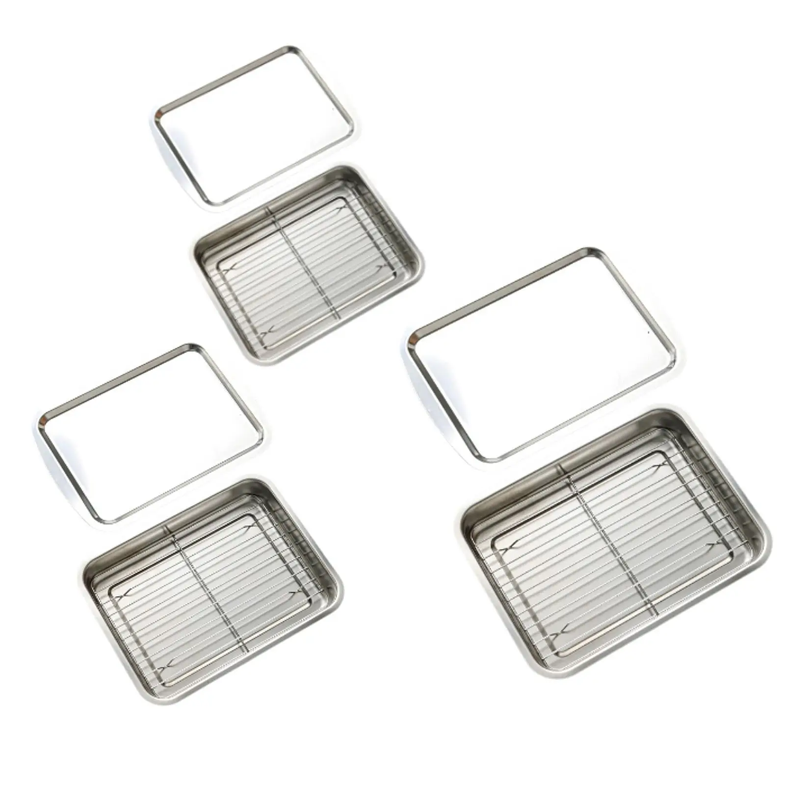 Cookie Sheet with Wire Rack Buffet Party Pan Food Prep Container Baking Sheet for Restaurant Cooking Buffet Casserole Roasting