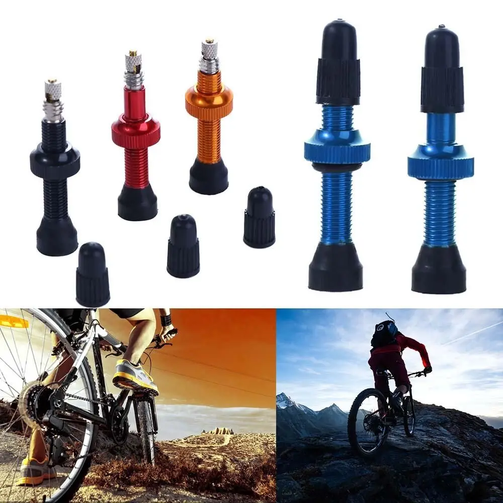 

1Pair 48mm 60mm Presta Valve for Road MTB Bicycle Tubeless Tires Brass Core Alloy Stem Tubeless Sealant Compatible Tire Part