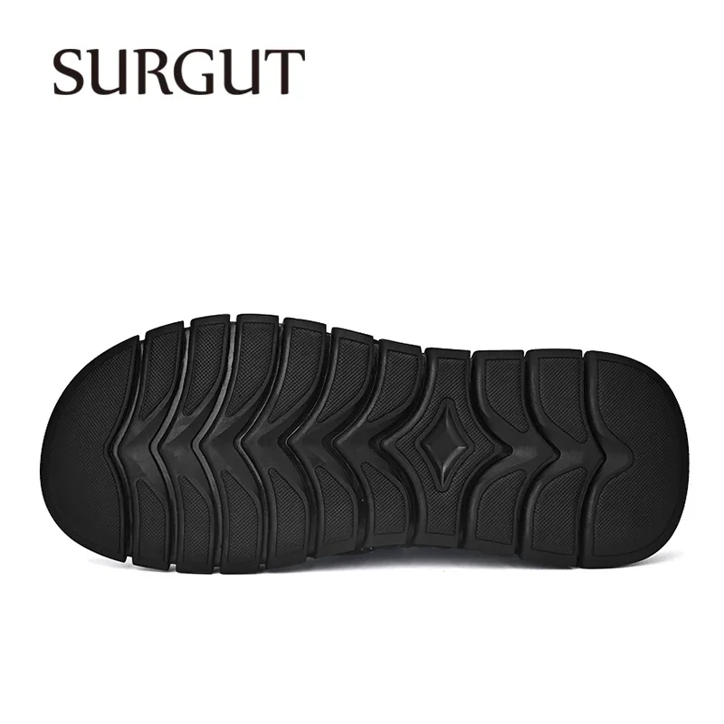 SURGUT Luxury Brand Men Casual Shoes Men Leather Handmade Breathable Slip On Moccasins Flat Classic Driving Shoes Walk Shose 3