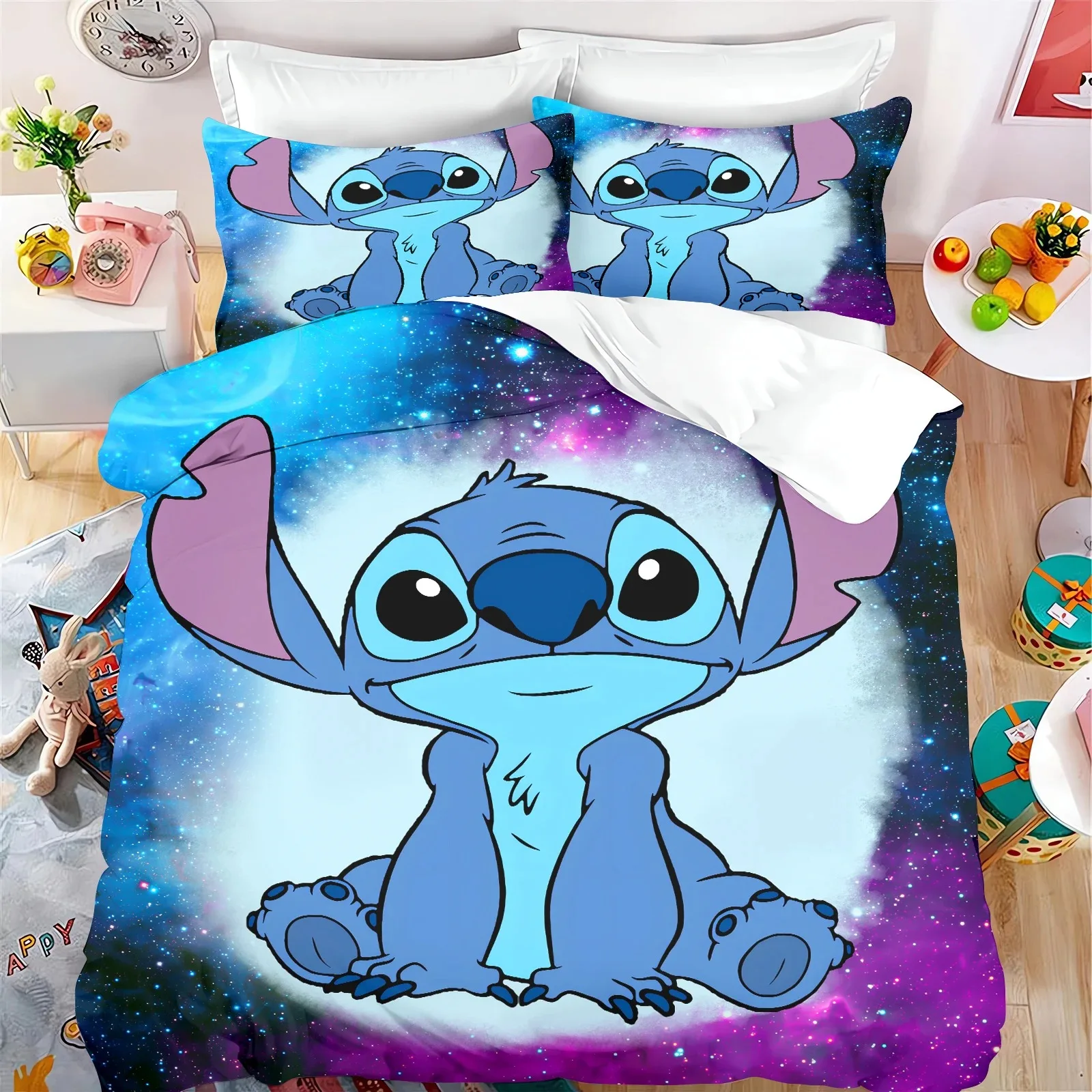 Disney-Cartoon-Stitch-Bedding-Set-Capa-de-edred-o-Fronha-Fofo-Print ...
