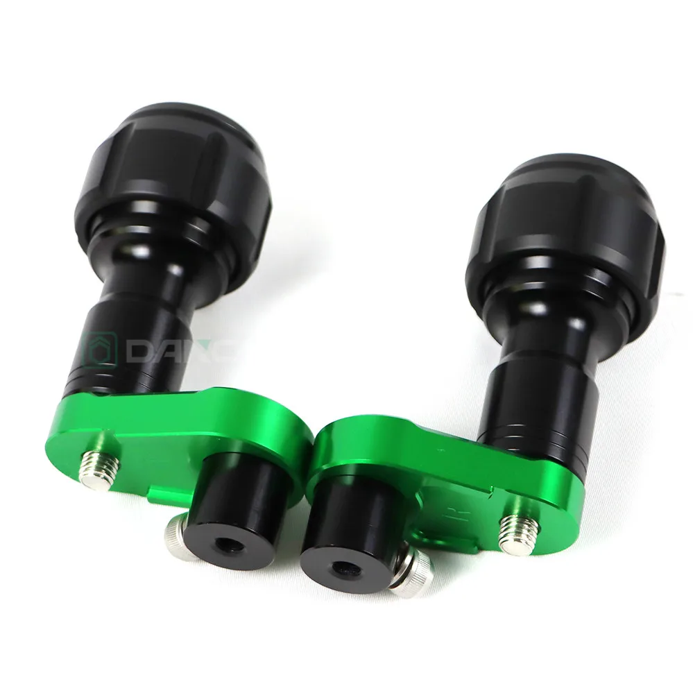 Motorcycle Frame Sliders For Ninja 400 / Z400 (2019-2023) - Aluminum Alloy Crash Protector Kit, Anti-Scuff Guard In Gold