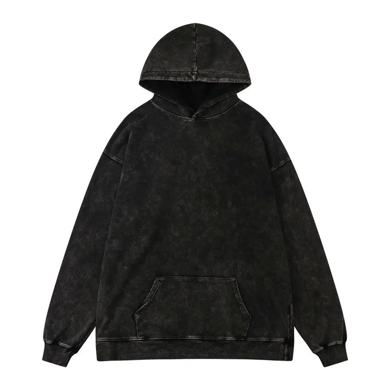 ALSTYLE Sweatshirt Pullover Hoodie, Men's Size M cotton black type Vintage Second Hand