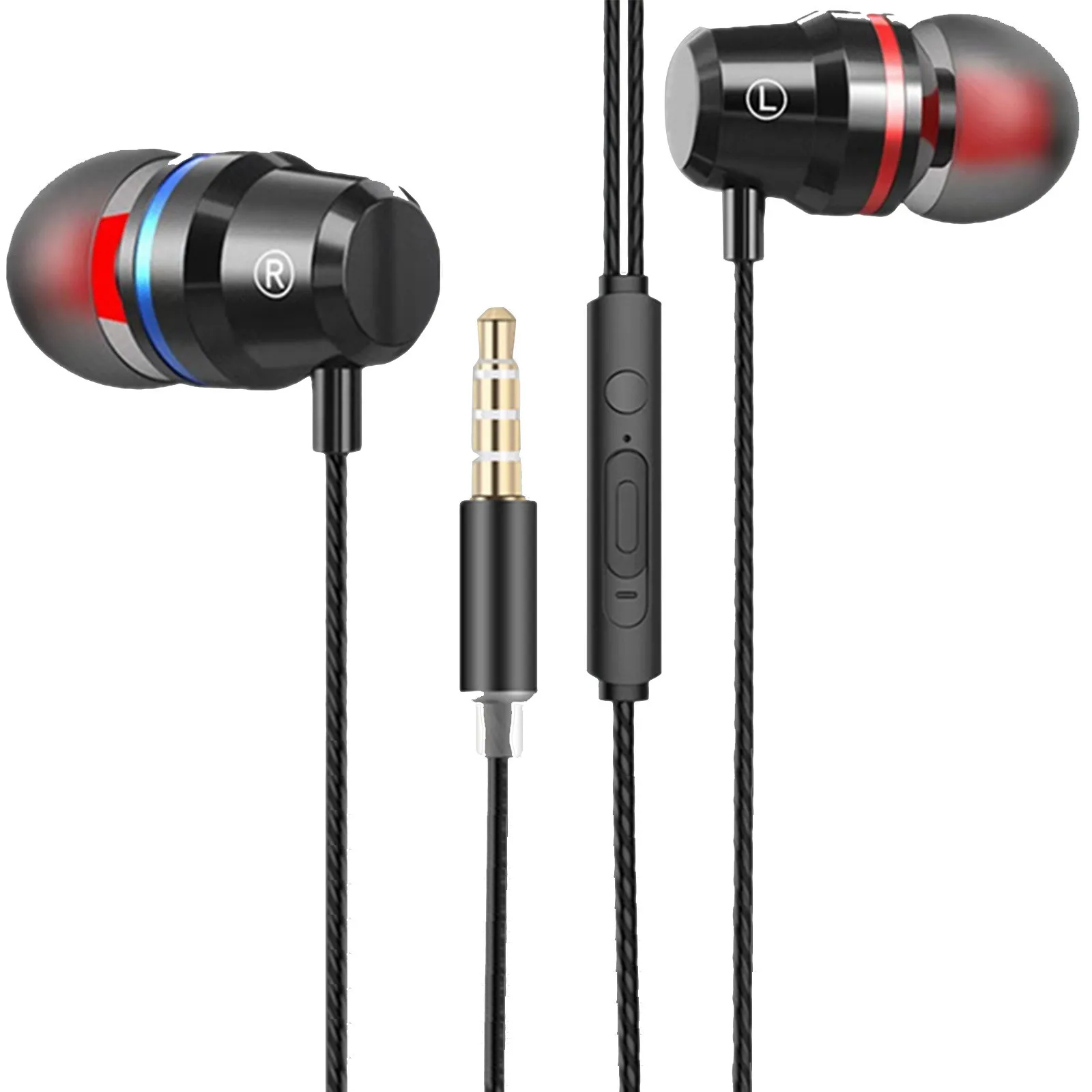 3.5mm Wired Headphones In Ear Headset Wired Earphones With Microphone For Phones Samsung Xiaomi Laptop Earphone Accessories