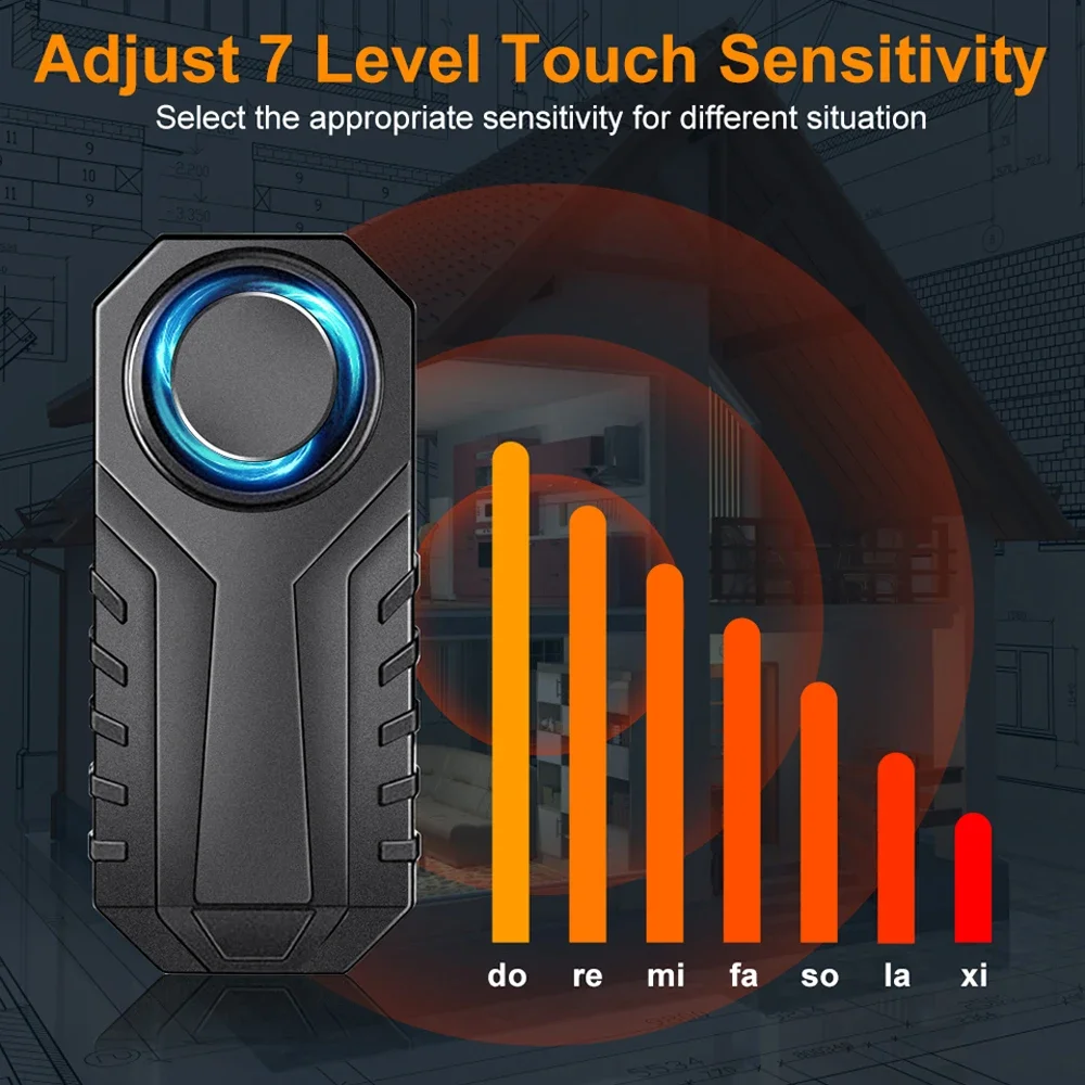 High-Decibel Wireless Bicycle Security Alarm with Remote Control & Waterproof Design