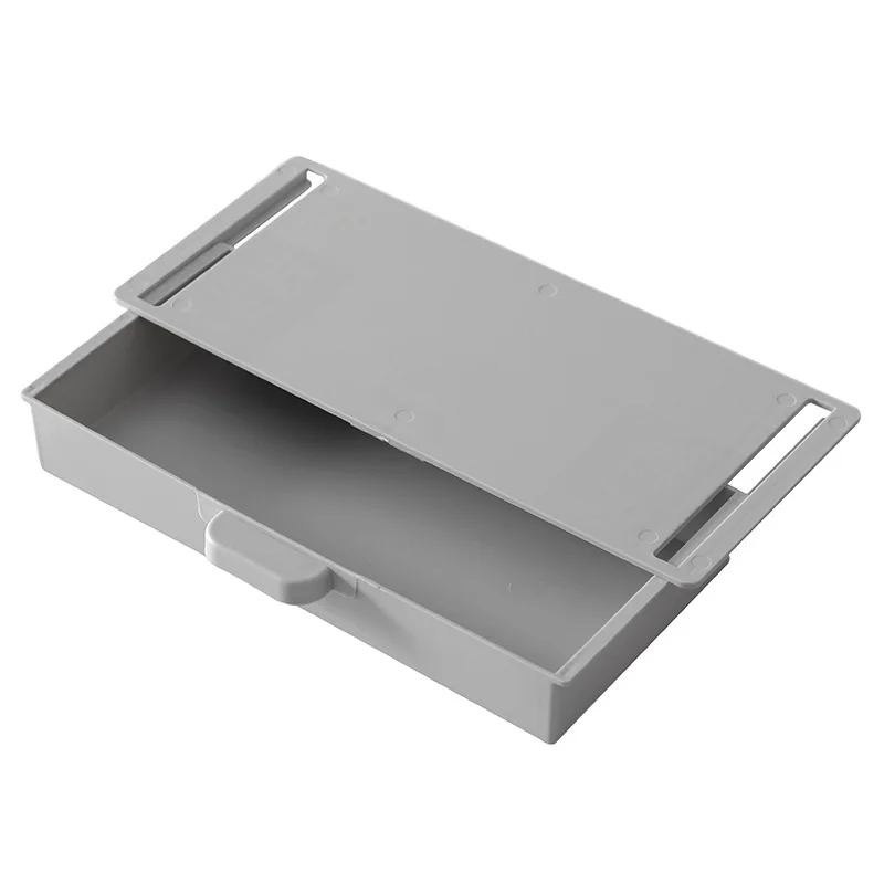 Self Adhesive Storage Box Cabinet Organizer Concealed Stationery Box Under Desk Self-Adhesive Drawer Storage
