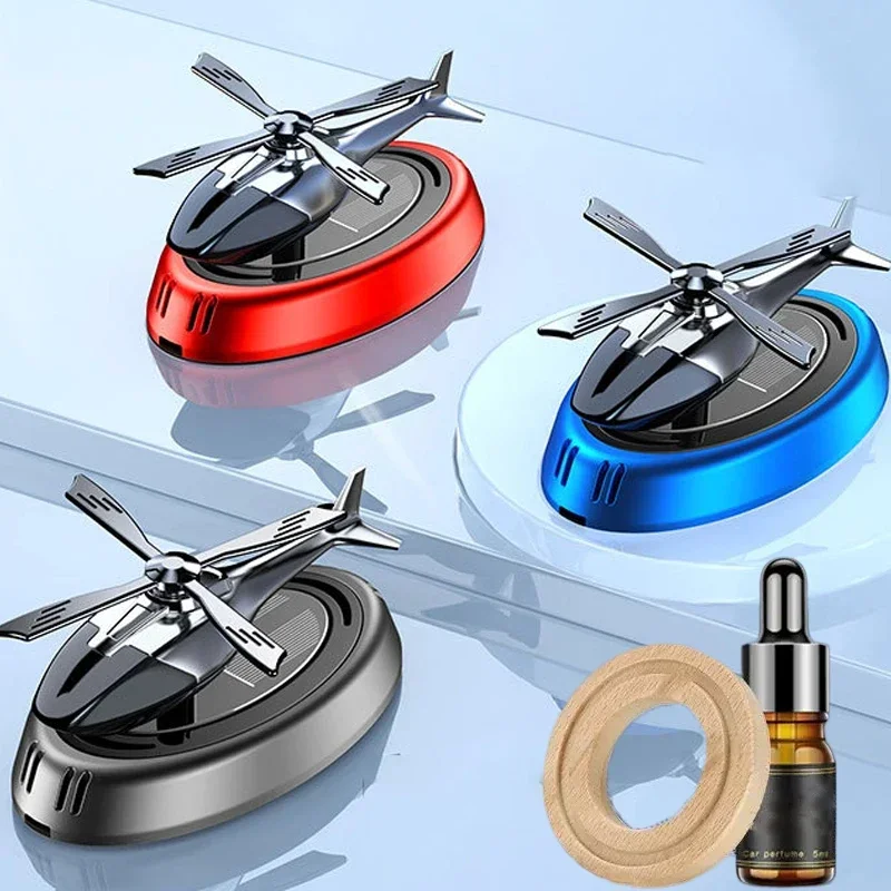 Solar Hubschrauber Auto Lufterfrischer Innen Zubehör Dekoration Propeller Rotierenden Aroma Diffusor Innen Zubehör