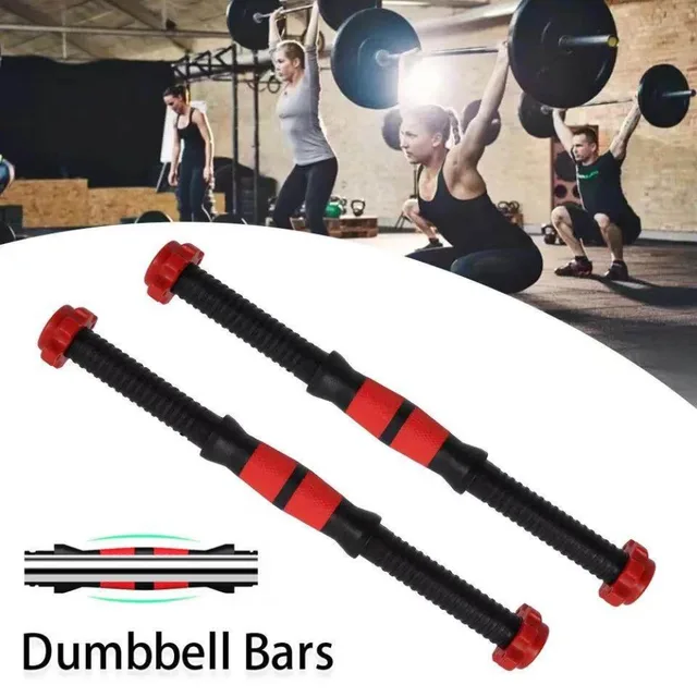 New PVC Dumbbell Bar Fitness Equipment Durable Barbell Buckle Home Gym Accessories Spin-Lock Collars Threaded Dumbbell Handles