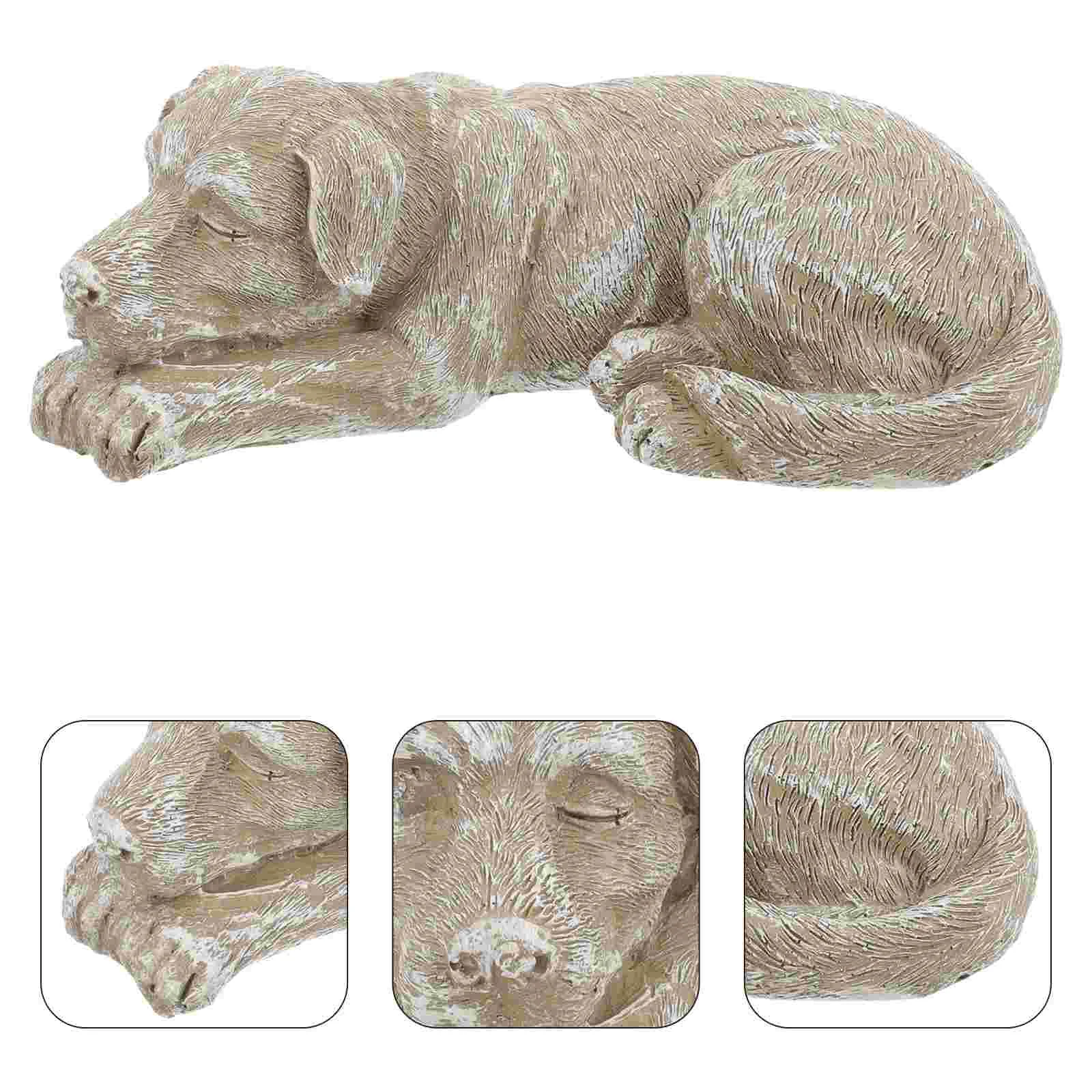 

Garden Pet Memorial Tombstone Statue Cat Dog Cemetery Decorative (Dog) Sleeping Resin