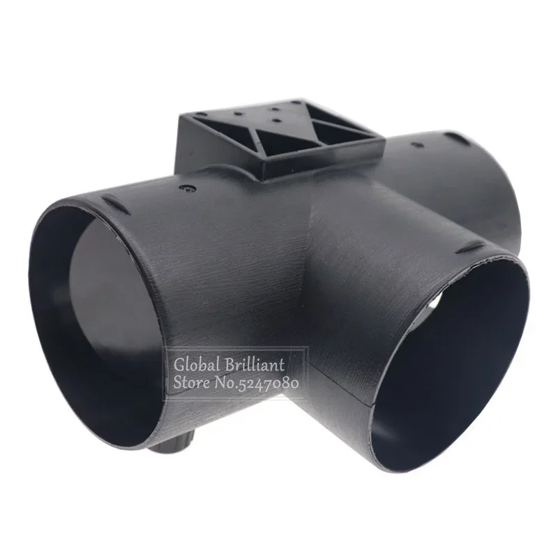 Heater Duct Connector 60mm/75mm Car Heater Air Vent Ducting Y T Piece Exhaust Connector w/Dual Regulating Valve Flap For Webasto Diesel Parking Heater