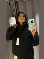 رشاقته فو سترات من الفرو النساء عالية الرقبة واحدة الصدر طويلة الأكمام معاطف الإناث 2025 الشتاء موضة الدافئة الصلبة أبلى 4