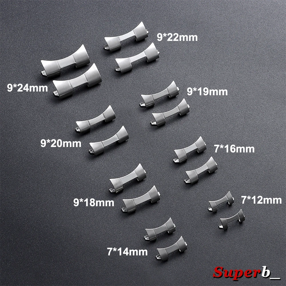Stainless Steel Strap Connectors with Matte Polished Curved End Links