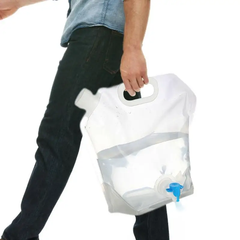Sports Water Bag 5/10/20L Foldable Portable Drinking Water Bag Outdoor Camping Hiking Water Storage Bag Thickened Large Capacity Container