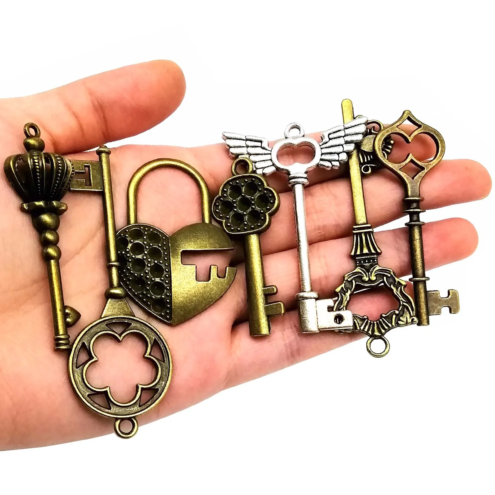 Vintage sleutels - set van 5 stuks - origineel | PTT, NS & Ambtenaren