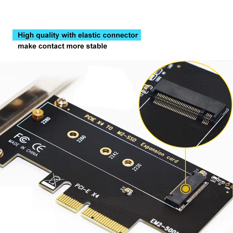 Eficiente Livre Freigh M.2 Nvme Ssd Ngff para Pcie 3.0 x4 Adaptador m Cartão de Interface Chave - Imagem 4