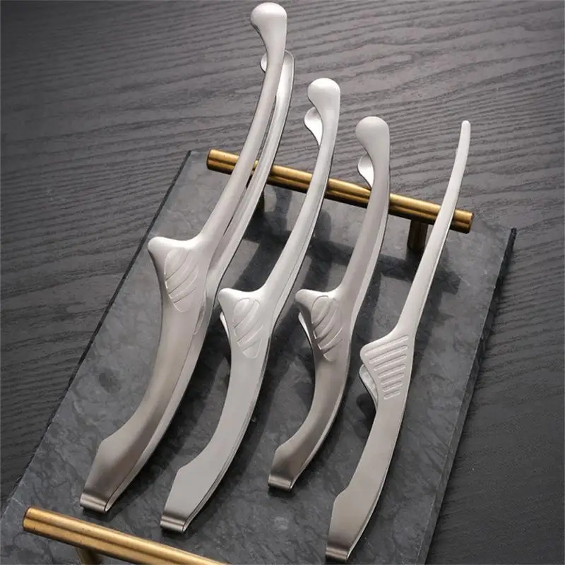 Gold Silver Stainless Steel Food Tongs Korean Barbecue Tongs Picnic
