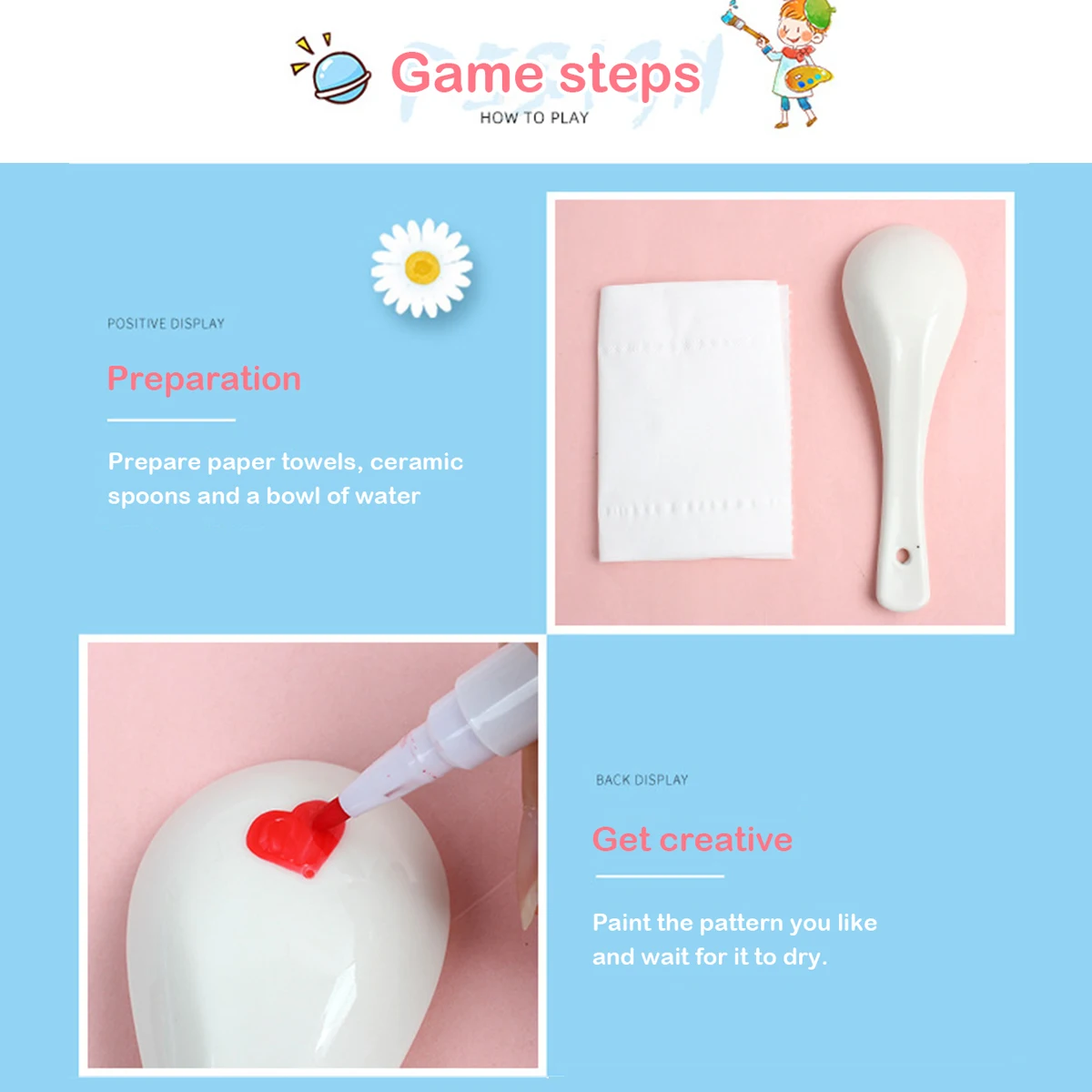 Color Floating Pen 8-12 Colors Floating When Encountering Water with Small Spoon Office Stationery and Educational Supplies