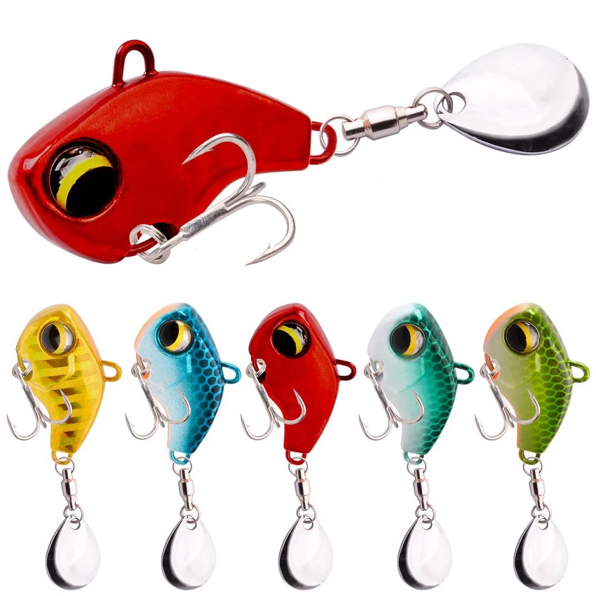 

5pcs/lot Rotating Metal Vib Vibration Bait Fishing Lures Wobble 6g 14g Artificial Hard Baits Spinner Spoon Lure Pesca Tackle