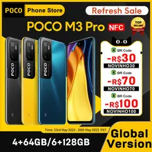 Global Version POCO M3 Pro 4GB 64GB/ 6GB 128GB 5G NFC Dimensity 700 Octa Core 90Hz 6.5” 5000mAh 48MP TripleCamera