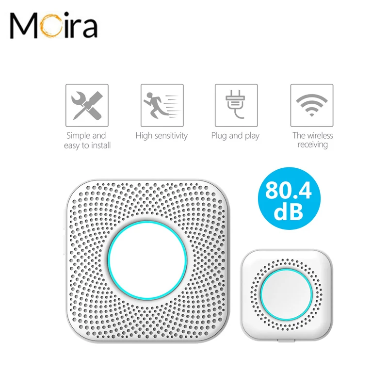 

2022 New 433MHz Wireless Smart Doorbell LED Light 36 Songs Welcome Home Security EU US Pulg Button Doorbell Easy Installtion