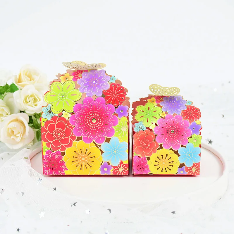 10pcs/lot DIY Butterfly Hollow Candy Box Engagement Wedding Party Banquet Event Gift Box Baby Shower Home Decoration Products
