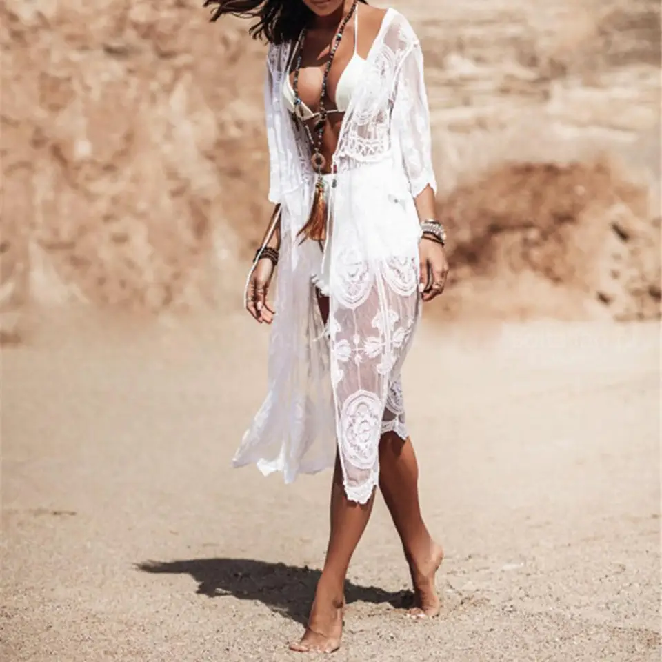 Codkkre Copricostume Vestiti Copricostumi Mare Kimono Donna Mare