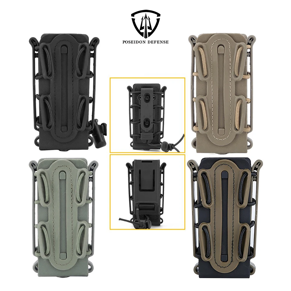 

Tactical Gear Tall SOFT SHELL SCORPION PISTOL MAGAZINE CARRIER Moll Belt Clip Mag Pouch Holster For Pistol Single Double Stack