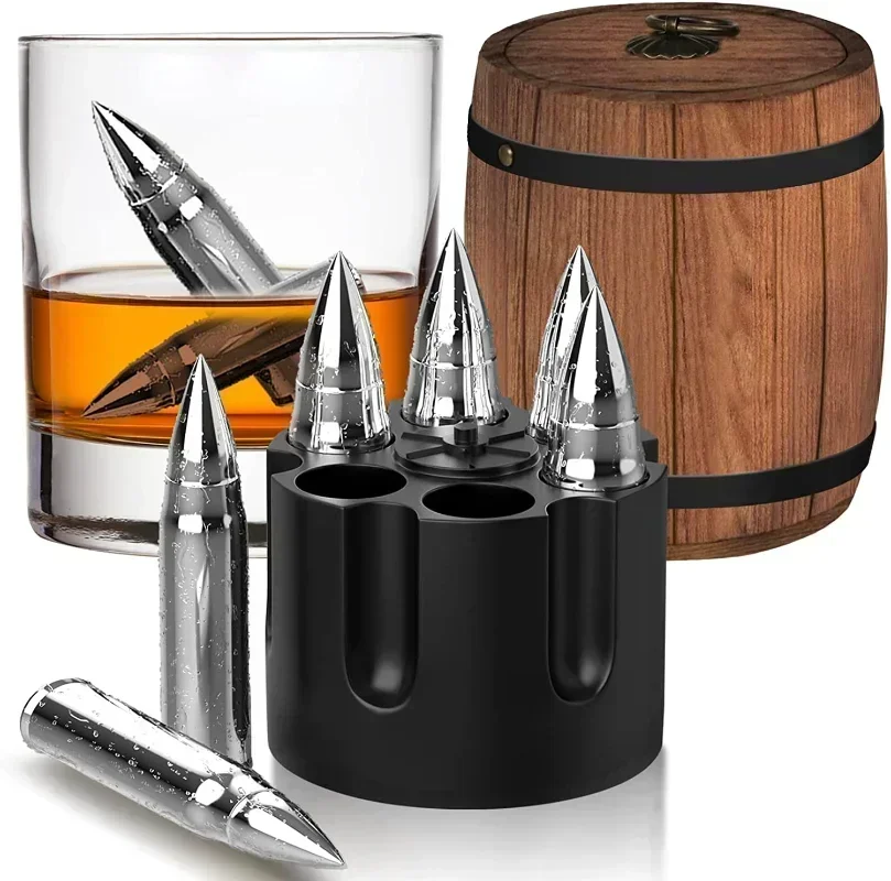 BOUSSAC Bullet Shaped Stainless Steel Ice Cubes Stones Quick-Frozen Wine  Beer Cooler Drink Tools - AliExpress