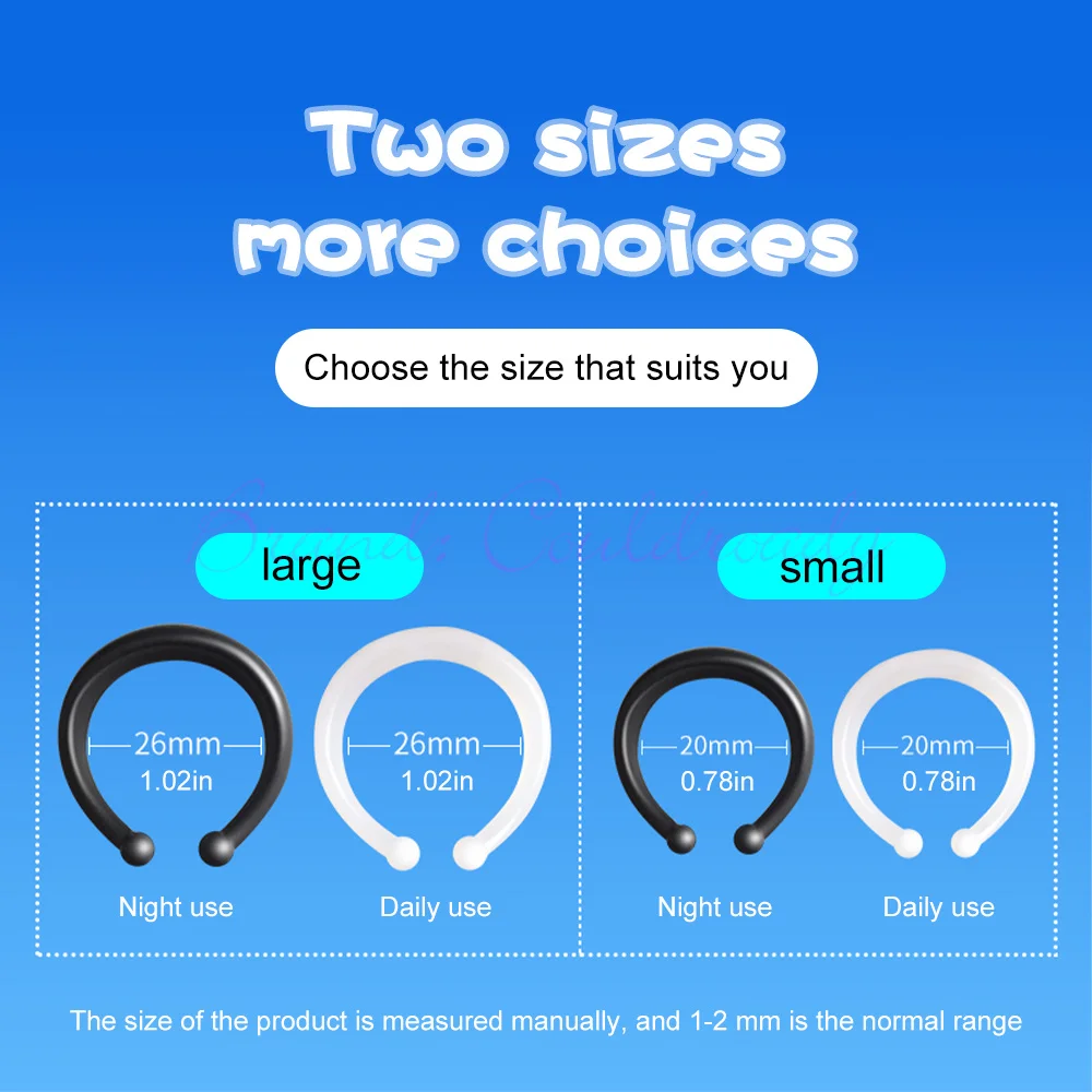 Male Sex Toys Foreskin Corrector for Men Penis Stretcher Delay Ejaculation Resistance Ring Daily/Night Use Cockring 2PCS