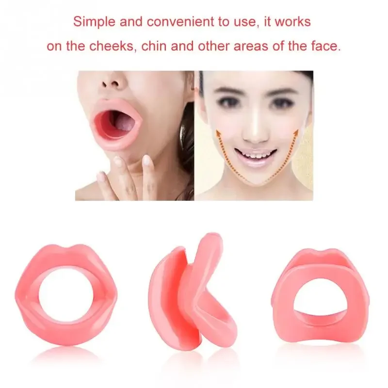 Silicone Rubber Face Slimmer Lip Trainer Mouth Exerciser Mouthpiece Face Care Exercise Massage Muscle Tightener Anti Wrinkle Lip