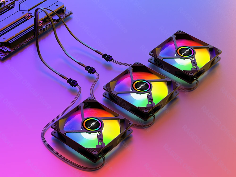 RAGEER PWM 4-poliges Lüfter-Splitterkabel, 1 auf 2/3/4 Buchse auf Stecker, Verlängerungskabel aus Nylonmaterial, Verlängerungskabel für PC-Gehäuselüfter – Detail 10