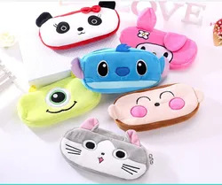 Plush Cute Animal Pencil Case Cartoon Panda Bear Fruit Pen Bag Box For Kids Gift Cosmetic Stationery Pouch School Supplies