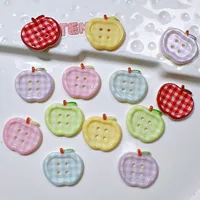 5/10/20/40Pcs Color Apple Shape Button Resin Ornaments DIY Garment Shoes Sewing Crafts Supplies DIY Handmade Patch 1