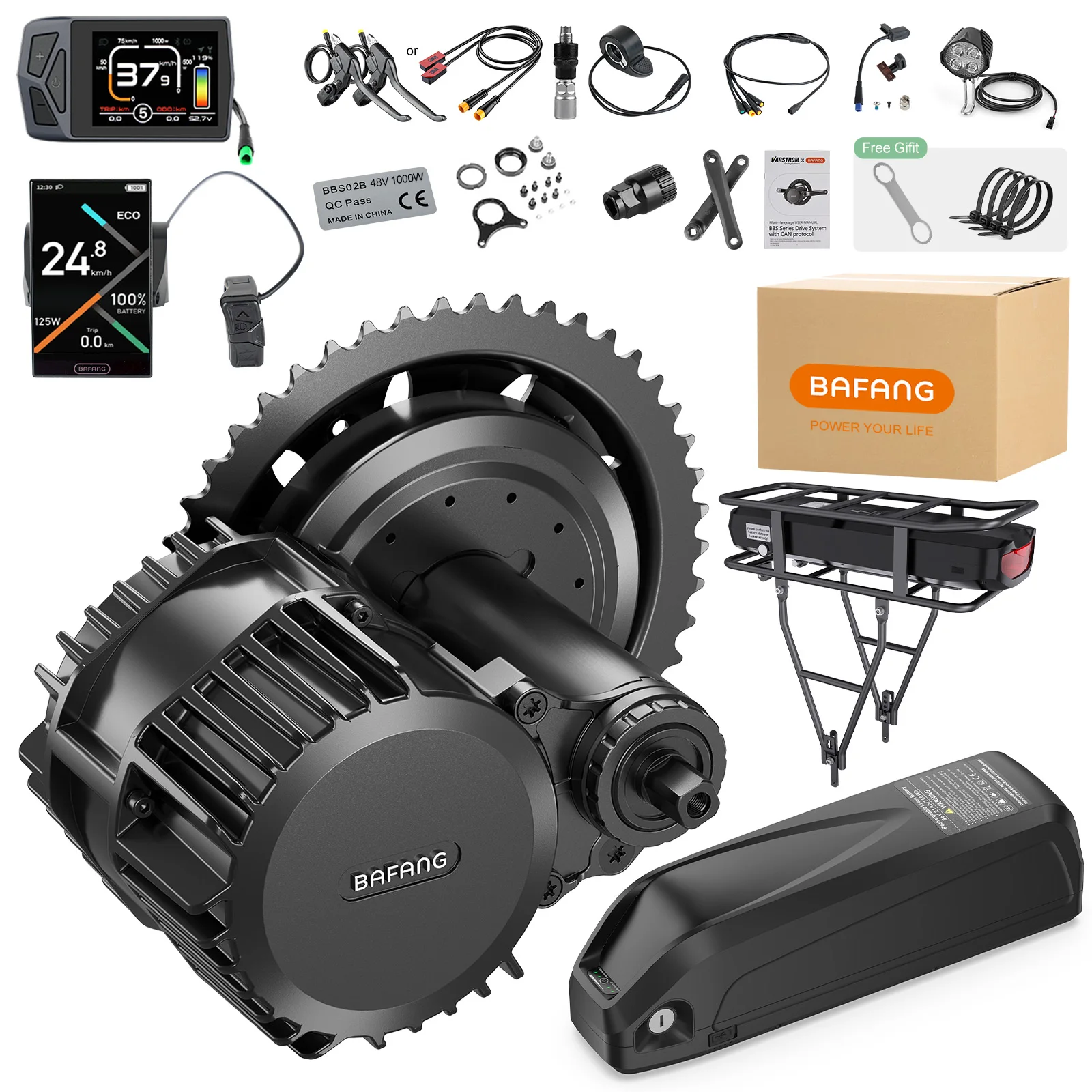 [EU Diret ] BAFANG 48V Battery 750W 500W 250W Mid Drive Motor M315 G340 ...