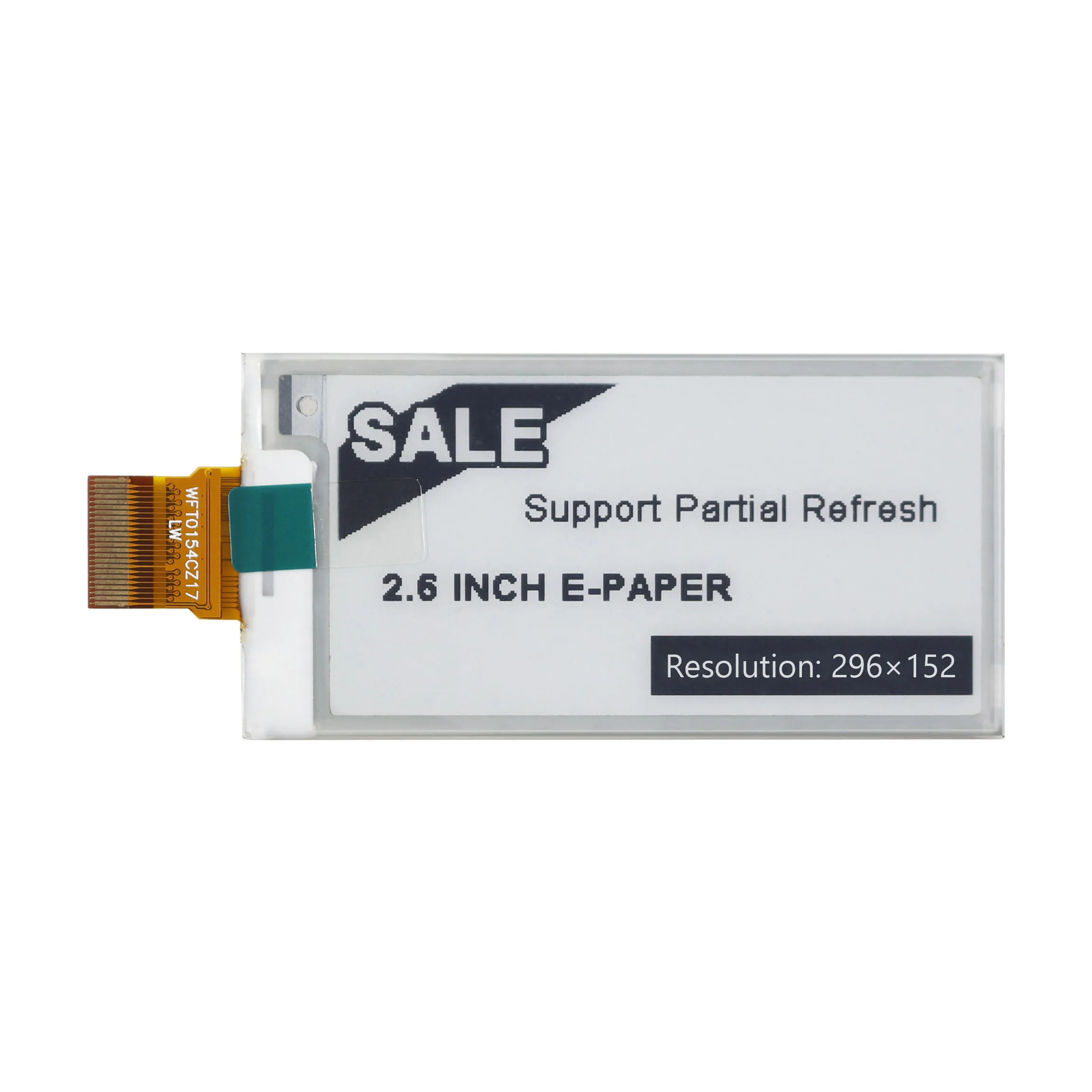

Электронная бумага 2,6 дюйма WFT0260T80CZ17 SPI 296X154 e-ink дисплей 4 шкалы серого