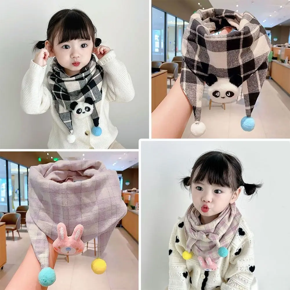 1-10 Years Old Winter Cotton Kids Winter Scarf Cute Warm Knitted Scarves Soft Windproof Neckerchief for Baby Boys Girls