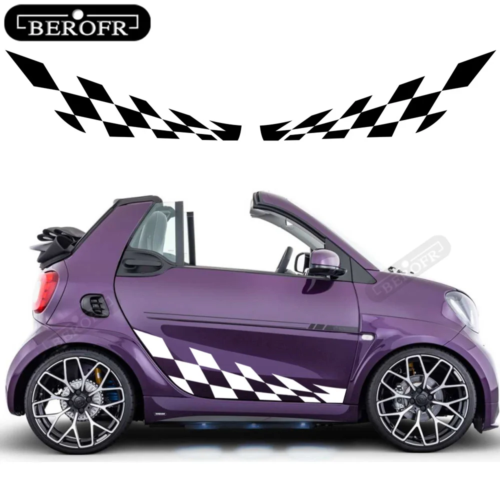 

Автомобильная боковая решетка для двери Mercedes Benz Smart Fortwo W453 W451 Racing Auto Body Decor Decal Accessories 2 шт