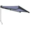 Manual Blue & White Cassette Awning 500 x 300 cm for Outdoor Patio Shade 3