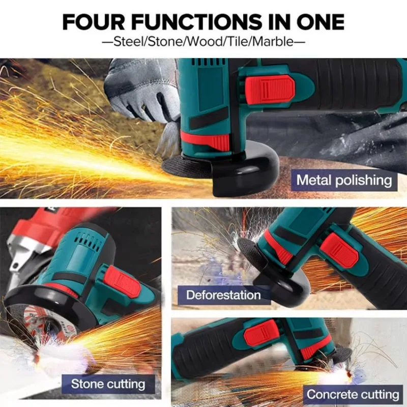 Cordless Mini Angle Grinder Lithium Battery Angle Grinder Household Handheld Polishing Machine Cutting Machine angle grinder electric angle grinder