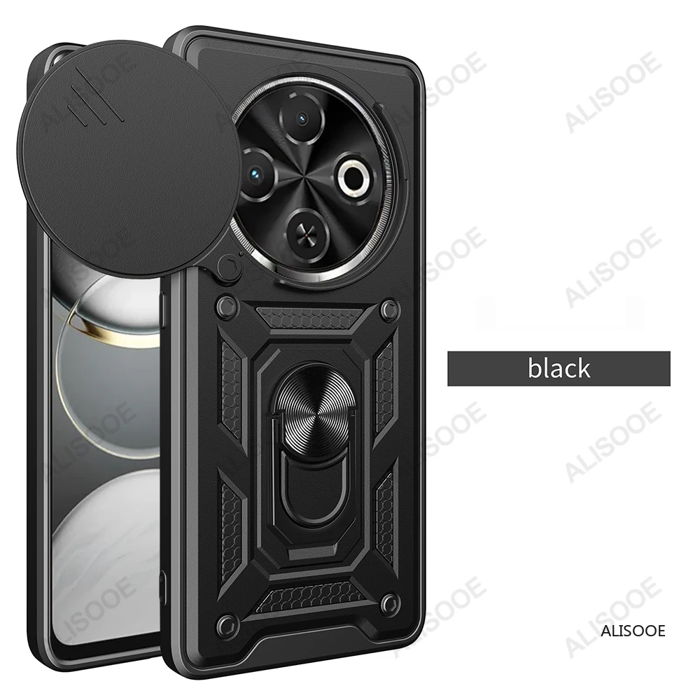 Armor  Slide Camera Lens Protect Ring Stand Back Cover