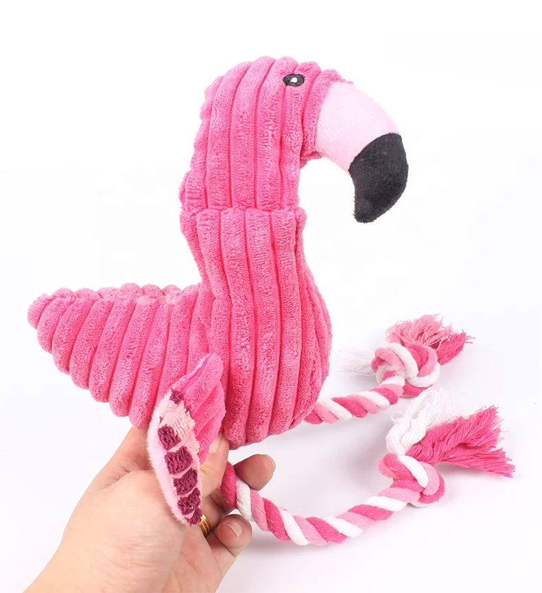 Pet Dog Squeaky Toys Interactive Cartoon Animal Flamingo Shape Dog Chew Toy Training Products Puppy Sound Toys For Small Meduim 4